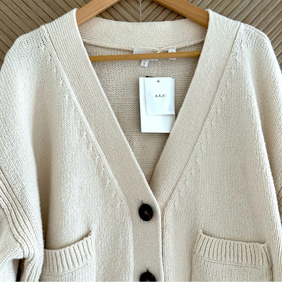 NEW!! ALC Cream Vincent Cardigan Sweater, L - Picture 10 of 17